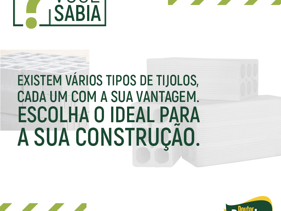 Conheça os tipos de tijolos mais indicados para cada obra